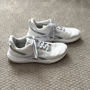 Reebok White and Gray Running Shoes